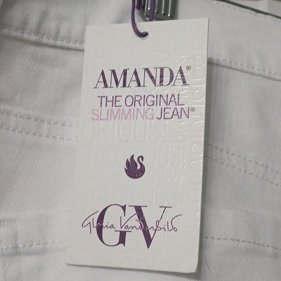 Glory Vanderbilt Amanda classic rise white original slimming jeans Sz 18L NWT - Picture 7 of 12